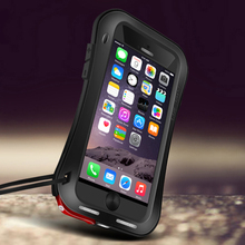 Original Lovemei Metal Case Small Waist Armor Heavy Duty Gorilla Glass Carcasa Shockproof Cover Capa Fundas For iPhone 6 Plus