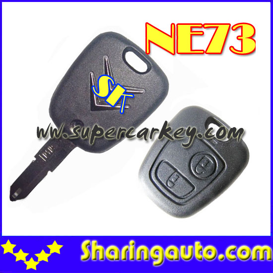 Free shipping 2 Button Remote Key Shell With NE73 Blade for Citroen  10 piece/lot