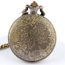 Free shipping Bronze Motorcycle Motorbike MOTO Pocket Watch Necklace Pendant Mens Gift P79