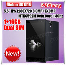 F 5.5″ Ulefone Be One 1280×720 IPS Smartphone MTK6592M Octa Core 1.4GHz 1GB RAM 16GB ROM 13.0MP Android 4.4