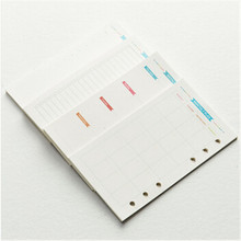 2015 Fashion Dokibook Notebook 6 Hole Loose-Leaf Diary A5&A6 Spiral Planner Inner Pages Weekly Monthly Plan Matching Filofax