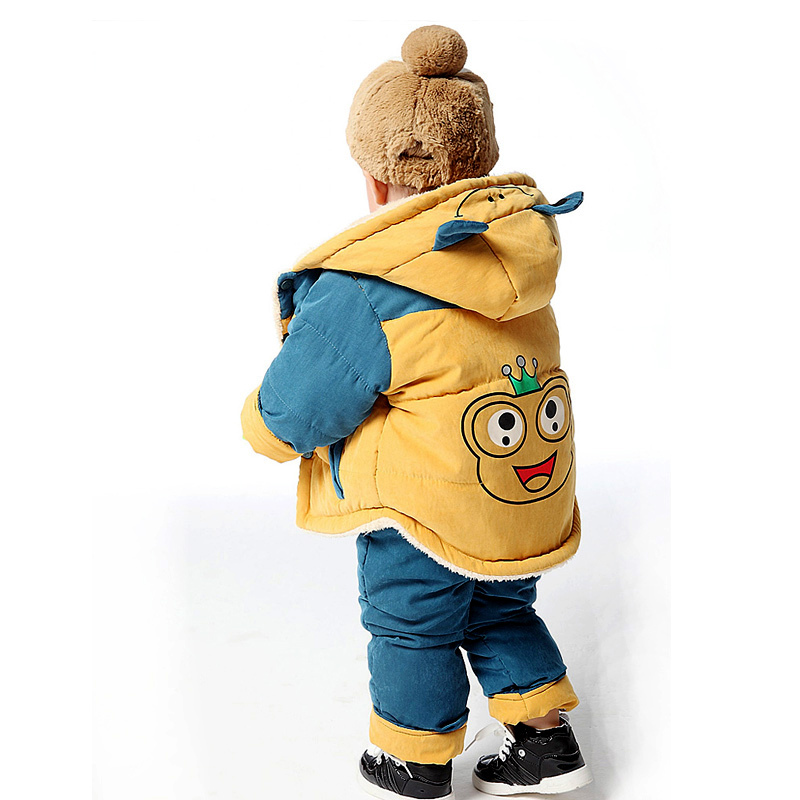 High quality 2015 fashion brand baby winter clothes boys girls Cute Frog thickening Cotton padded jacket