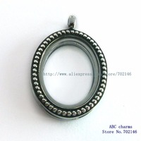 Oval Shape Living Memory Glass Pendant Locket DIY Necklace Floating locket Charms