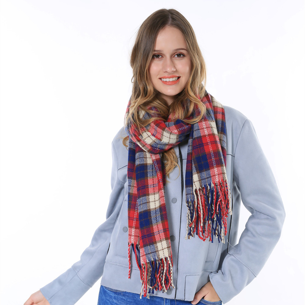 2015 Hot Sale Cheap British font b Tartan b font Fashion Style Classic Vintage Thick Warm