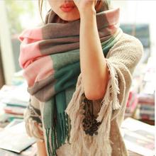 2015 New Wool Winter Scarf Women Spain Desigual Scarf Thick Shawls and Scarves Cashmere Long Scarf Plaid For Women