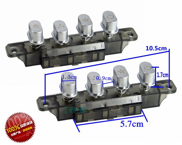 Description Picture 3 of itemRange hood accessories hood switch four button switch to delivery