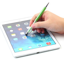 2 PcsTouch Screen Stylus Ballpoint Pen for iPhone iPad Smartphone Crystal 2 in1