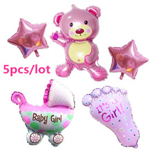 Hot 5pcs/set air baloon baby girl balloon foil ballons for baby birthday party globos decoration baloes de festa classic toys