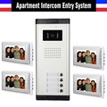 Hot Sale Apartment Intercom System 7 Inch Monitor 4 Apartment Video Door Phone Intercom System Doorbell