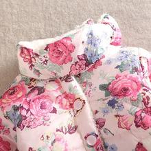Baby Winter Girls Cotton Floral Coat Long Sleeve Jacket Thick Winter Warm Outerwear