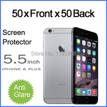 Free shipping 50pcs/lot for iPhone 6 plus anti-glare matte Screen protector Film guard front and back with retail package