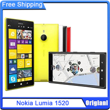 Original Nokia Lumia 1520 Windows 4G FDD-lte Phone 32GB Quad Core 2.2GHz 2GB RAM 6.0″IPS 20MP NFC GPS WIFI 3G Smartphone