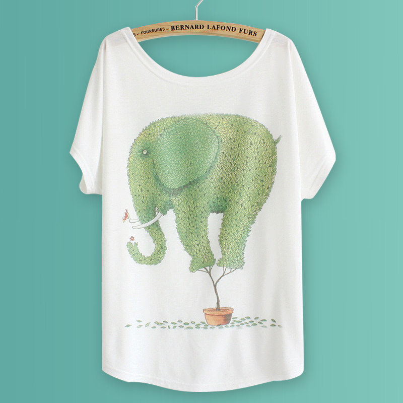 Tshirt Women Tops Fashion 2015 Casual Summer Style Plus Size Loose Batwing Sleeve T shirt Women