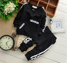 Free shipping 2015 spring new children cotton long sleeved track suit two clothing set Children set