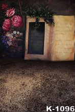 Canvas Painted Vintage Photo Backdrops Beautiful Flowers 150*200cm Photography Backgrounds Old Books Portrait Studio Photo Fond