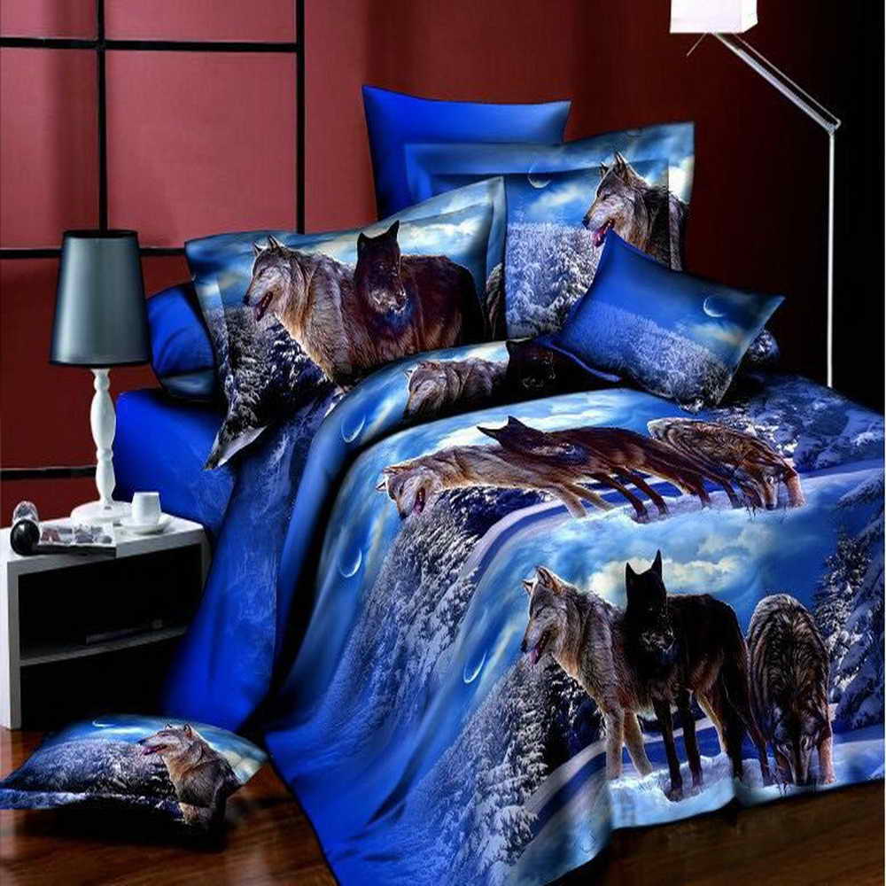 Promotion!! 3D Bedding sets, comforter bed set king size, 4 pcs, family Cotton bedspread