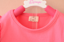 Promotion 2015 Summer New Hello Kitty Print baby girls clothing set Cotton Plaid Shorts baby suit