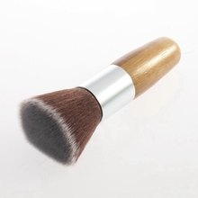 1pcs Cosmetic Powder Brush Makeup brush Flat Top Buffer Foundation Basic Tool Wooden Handle 