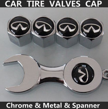 Free Shipping Metal Chrome Car Badge Wheel Tire Valve Caps Tyre Valve Dust Cap For Infiniti