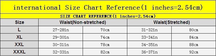 SIZE TRUNKS