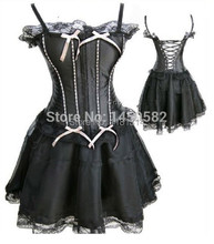 instyles free shippingfree instylesHot Sexy Burlesques Strap Corset Dress Basques Skirt Lingerie 067+066 Plus Size S-6XL walsonr
