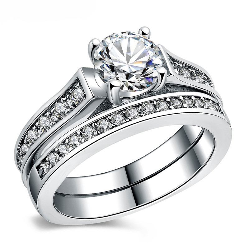 new fashion holding the created tower aaa cz crown wedding ring sets silver color crystal irish - Wedding Rings Sets Cheap new fashion holding the created tower aaa cz crown wedding ring sets silver color crystal irish - Wedding Rings Sets Cheap