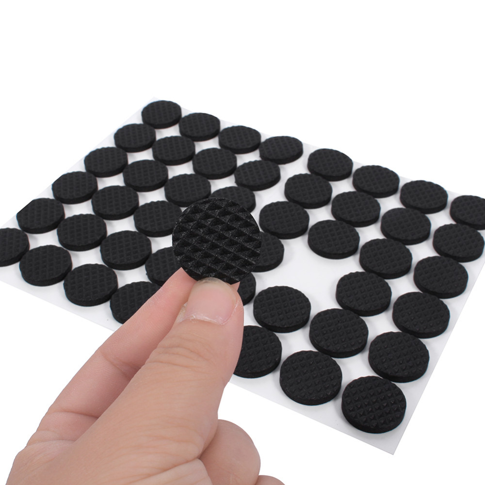 Selbstklebende Polster f/ür M/öbelf/ü/ße f/ür M/öbel Tisch Sofa Rutschfester Self Floor Protector Gummi-Pads Stuhl 48Pcs Schwarzes TRP Gummif/ü/ße Holzboden