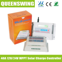 40A 12V 24V auto intelligent Solar Charge Controller with LCD with MPPT function good for solar