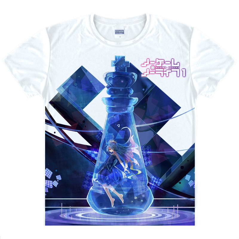 No Game No Life T shirts kawaii Japanese Anime t shirt Manga Shirt Cute Cartoon Sora