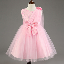 New girls party dress 2016 elegant baby girl princess tutu dress for christening wedding kids dresses for girls 6 color