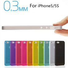 2015 New 0.3mm Ultra-Thin Fully Transparent Soft PP Phone Cases For Apple iPhone 5 5S iPhone5 iPhone5S free shipping
