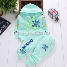 Hot sale 2016 New Baby boy s girl s clothes Sports Set 2pcs sport clothing set