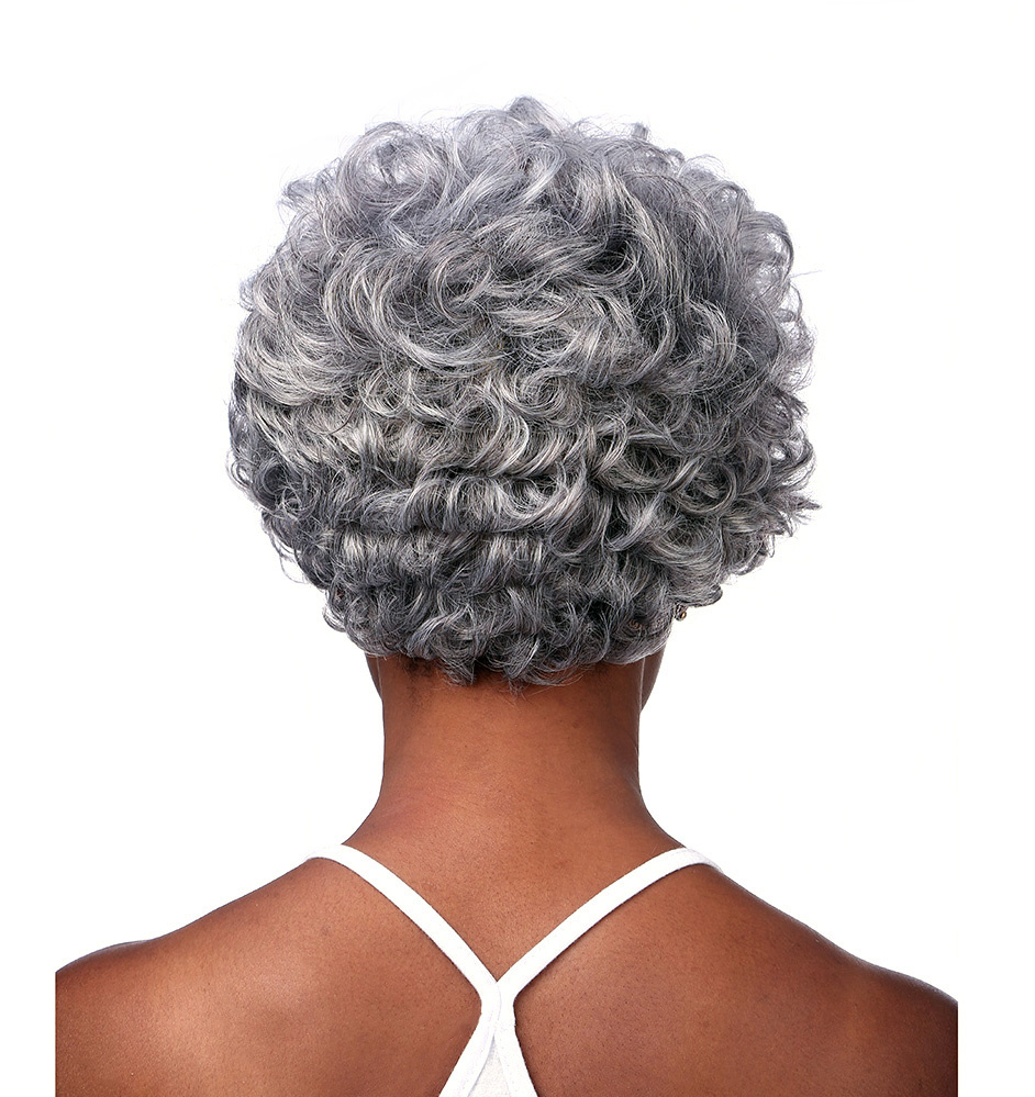 african american short gray wigs