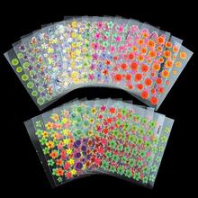 3D Beauty Nail Art Stickers Summer Style Colorful Flower Butterfly 24 Design Nail Manicure Decals Foil
