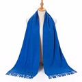 Women Solid Cashmere Scarf Shawl Luxury Men Winter Pashmina Scarves