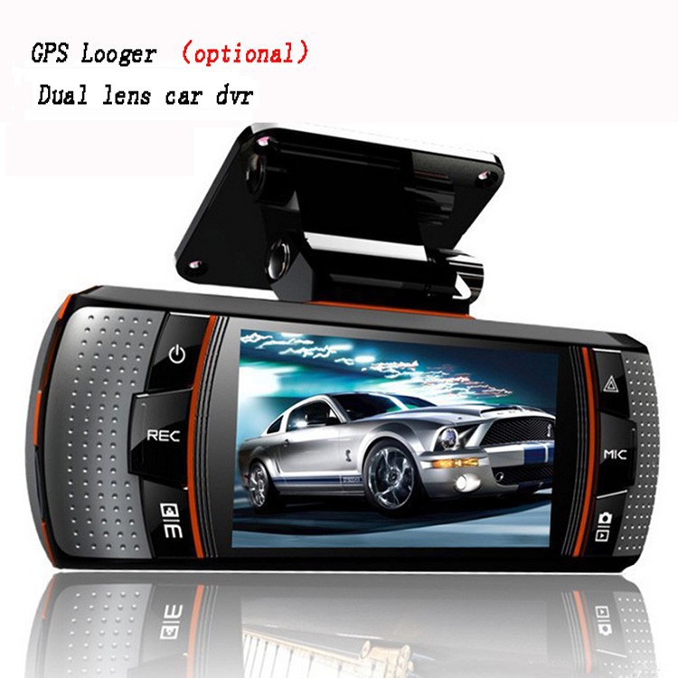 H.264 Two Dual Lens Car Camera Car Black Box Dashcam With Rear Camera 1080p Night Vision Video Registrator Register Car DVR GPS (6)