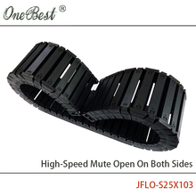 JFLO 1 Meter 25x103mm Drag Chain High-Speed Low Niose Open On Outside Type Engineering Towline Wire Carrier Cable Tanks Chain