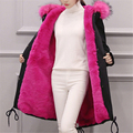 Parkas For Girls Winter 2016 Army Green Parka Coat With Fur Hood Ladies Korean Winter Jacket