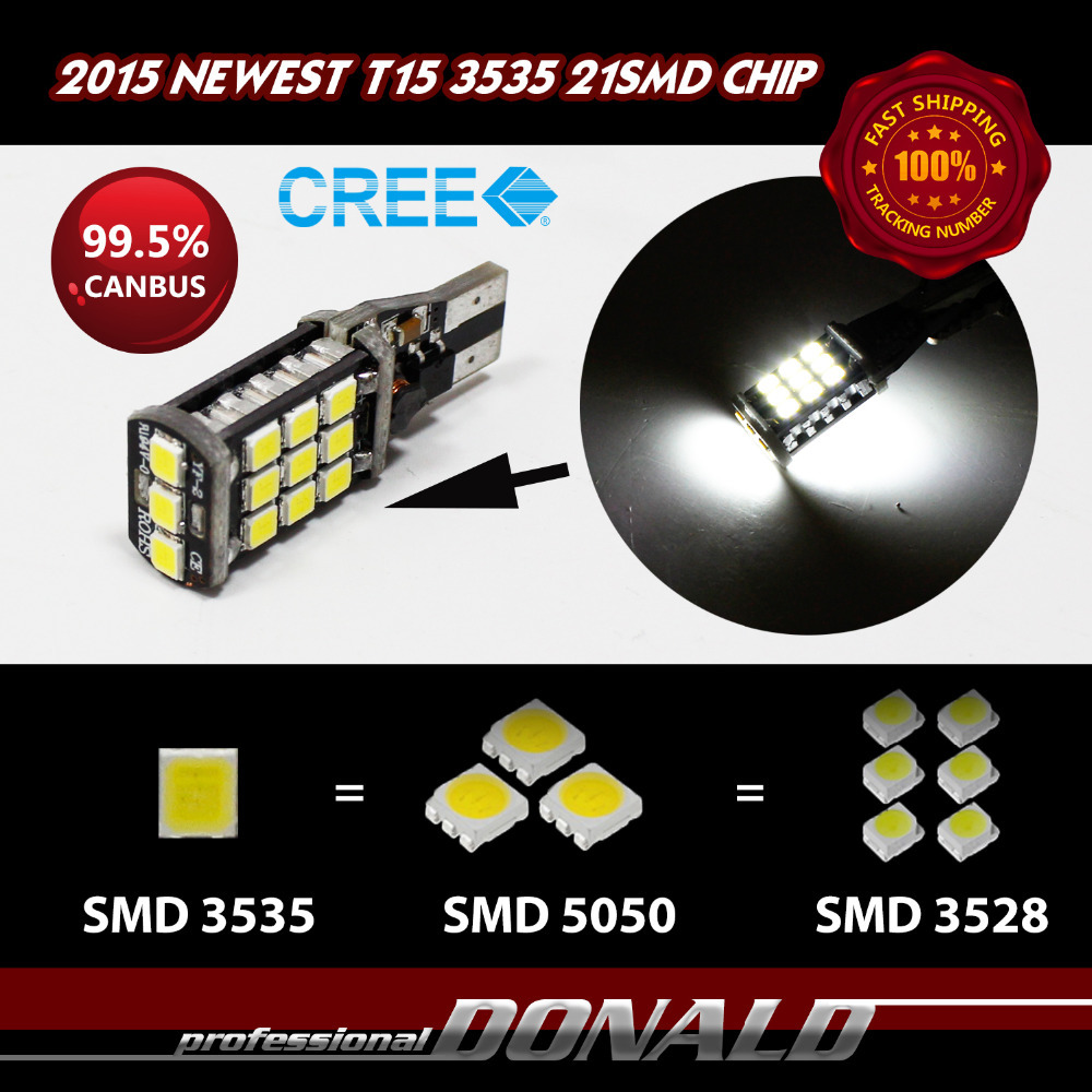   ! 2x T15 W16W   CANBUS  3535 21SMD       Singal  3rd 1200LM-1400LM