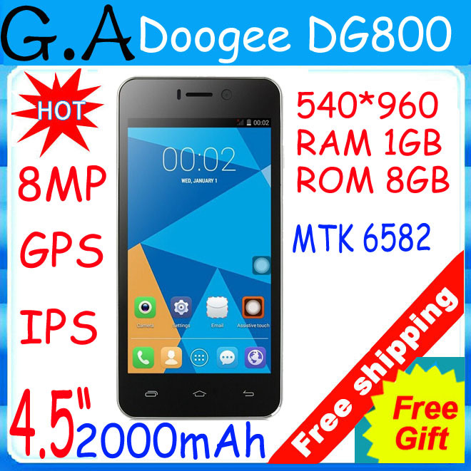 DOOGEE VALENCIA DG800 4 5 Inch 1GB RAM 8GB ROM 13 0MP Cell phone MTK6582 Quad