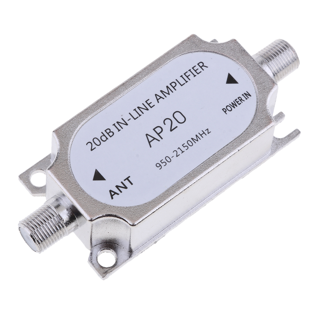 Satellite 20Db Gain Inline Amplifier 950 2150MHZ AP20 Silver