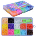 450pcs 15 grid set rubber bands to weave bracelet gum rezinochki for plaiting weaving elastic band