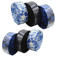 New Colorful Cycling Handle Belt Tape Wrap & 2 Bar Plugs BMX Cruisers Mountain Bikes Road Bicycles Darkblue Black Skyblue