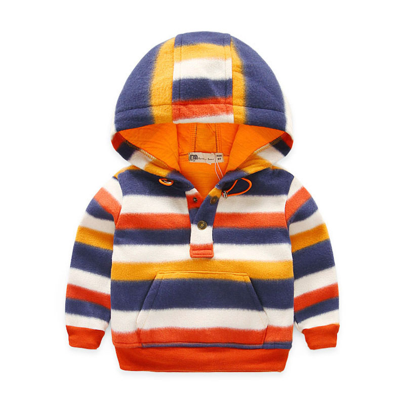Fashion Baby font b Boys b font Jackets Striped Coats Kids Sweatshirts 18M 6Y Children s