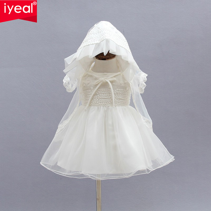 Newborn Christening Gown Party Wedding Dress with and Cape