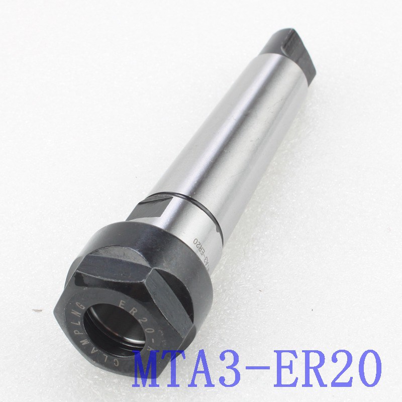 MTA2 ER20 Taper shank Flat tail Milling Collet Chuck MT2 Holder For CNC Lathe 1P