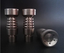 Universal Domeless titanio Nail 14 mm / 18 mm Male grado 2 GR2 titanio Nail se adapta a 14 mm 18 mm cera Dab peine de la miel de la bóveda