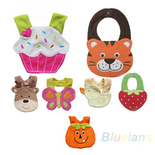 Unisex Baby Boy Girl Kids Infant 3D Animal Bib Lunch Bibs Cute Cartoon Soft Saliva Towel
