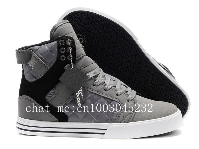 Justin Bieber Sup Chad Muska Skytop Gray Black Suede Winter High Top Velcro Skate Shoes