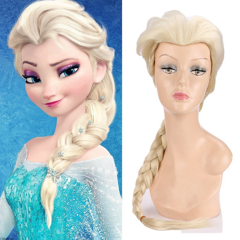 Synthetic Cosplay hair long Curly hair wigs Frozen Snow(Adult/children aged...
